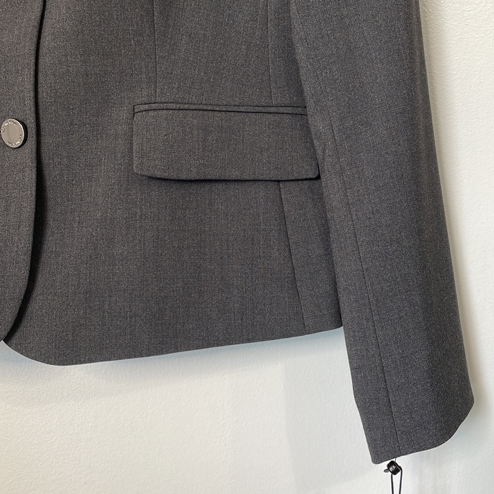 Calvin Klein Two Button Notch Collar Blazer Charcoal Size 10 - Picture 5 of 9